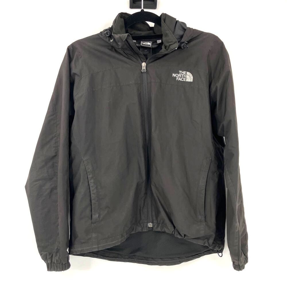The North Face Black Hydrenalite Hooded Full Zip Pockets Lightweight Jacket Coat